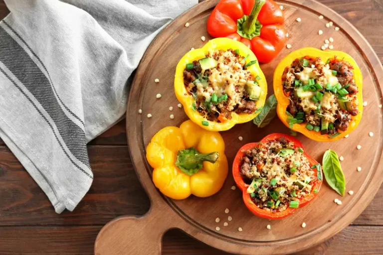 Spinach and Feta Stuffed Peppers